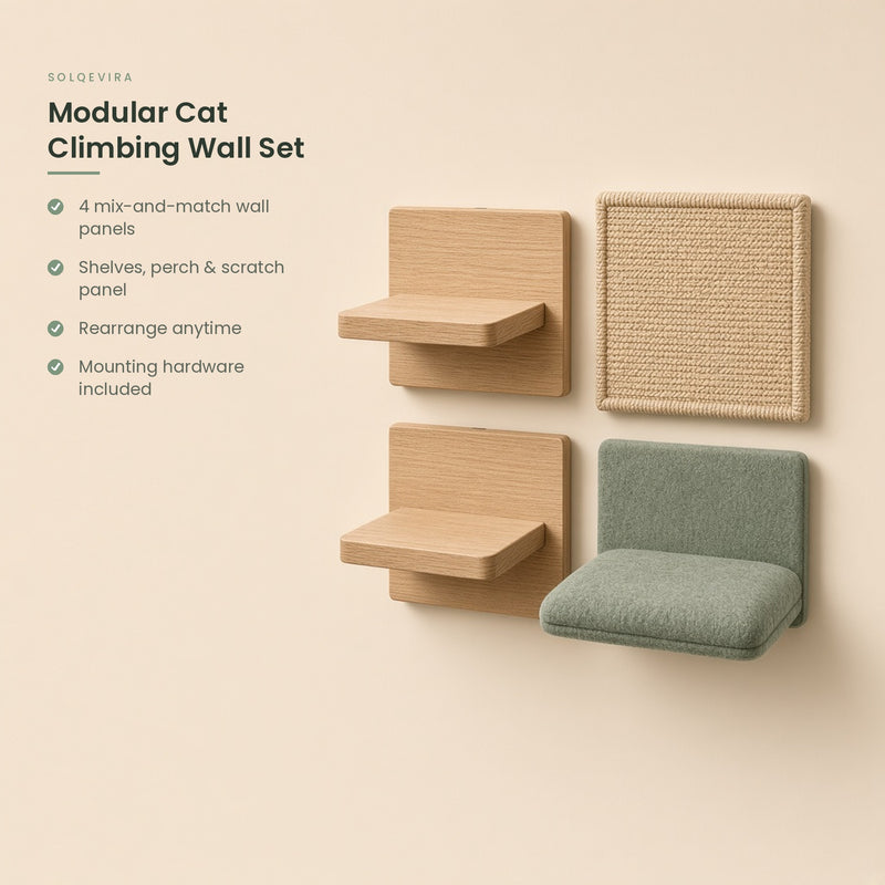 Solqevira Modular Cat Climbing Wall Set