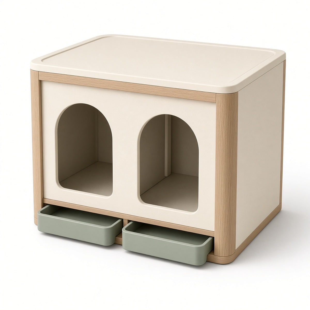 Dual-Zone Litter Enclosure - product on white background
