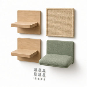 Modular Cat Climbing Wall Set - product on white background