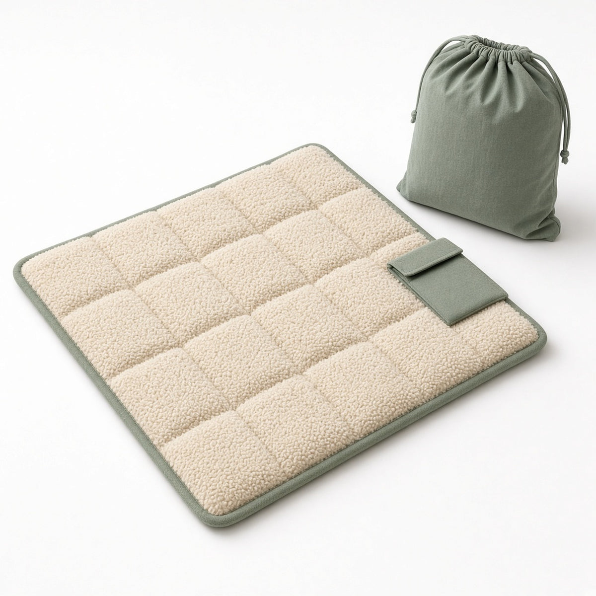Portable Travel Calming Mat - product with travel bag on white background